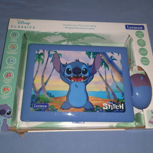 Stitch bilingual educational laptop with 124 activities