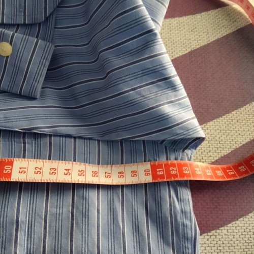 Ascot Sport men's striped shirt, size L, blue and white