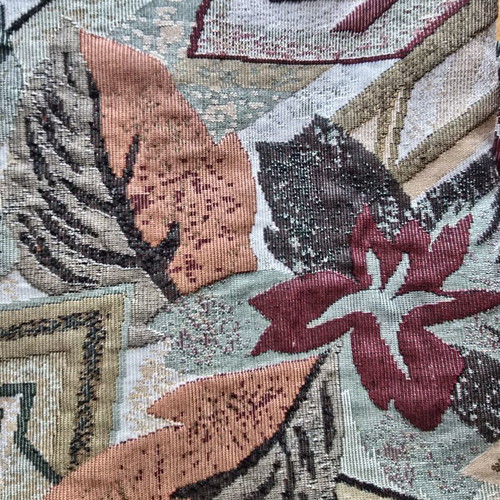 Upholstery fabric used, 2 pieces, thick weave, shiny thread