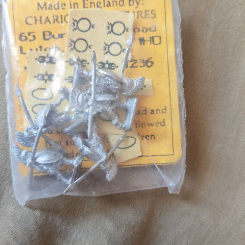 Chariot Miniatures metal warrior figures set of 5, new