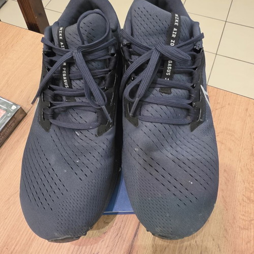 Nike Air Zoom Pegasus 38 athletic shoes used, size 46, gray and blue