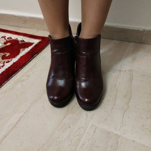 Burgundy Voi & Noi ankle boots used, size 37, with heel