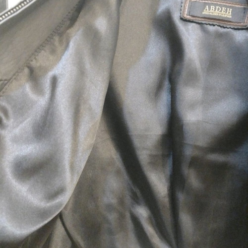 Leather jacket used, black soft handmade, size L/XL