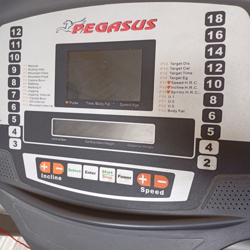 Pegasus T1500 Treadmill like new with electronic incline and LCD display