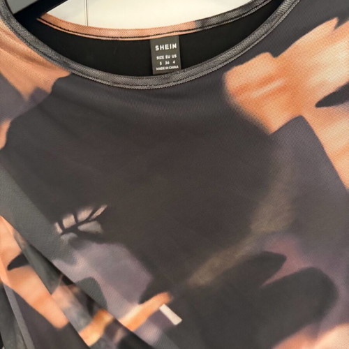 SHEIN dress new with lining and transparent sleeves, size S