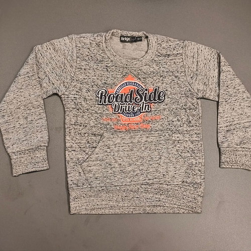 Dirkje Boys Grey Marl Graphic Knit Sweatshirt jumper like new, size 98 / 3Y