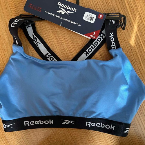 Reebok sports bralette new, size Small, blue
