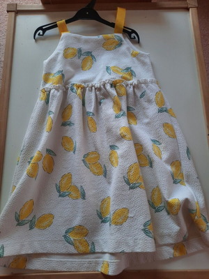 ZARA Kids dress with lemons size 4-5 years 110 cm like new