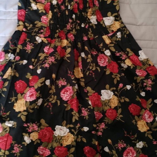 Floral mini dress strapless like new, multicolor, size S