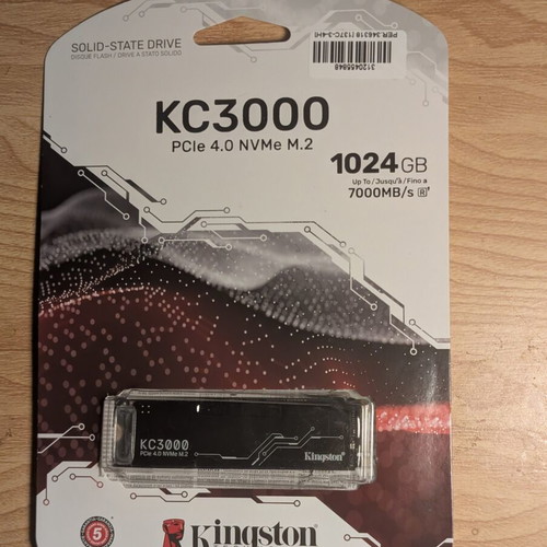 Kingston KC3000 1TB M.2 PCIe 4.0 NVMe SSD (PS5 Compatible)