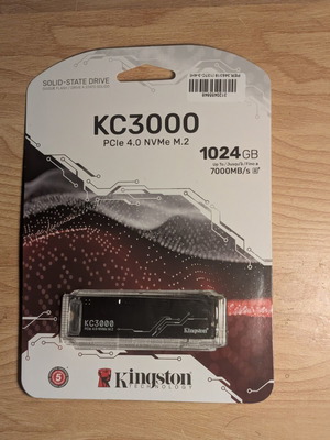 Kingston KC3000 1TB M.2 PCIe 4.0 NVMe SSD (PS5 Compatible)