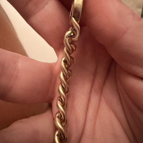 Gucci Vintage Interlocking GG Chain Bracelet Gold Tone Adjustable