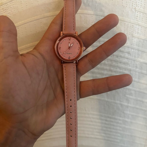 Women's watch new, beige and pink