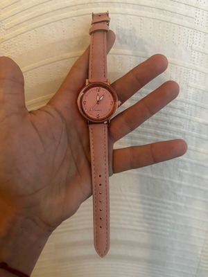 Women's watch new, beige and pink