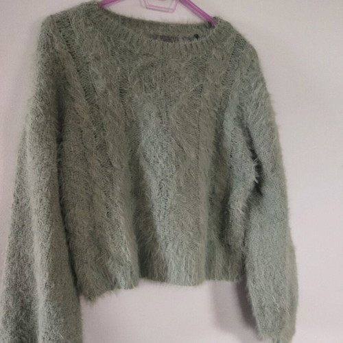 Funky Buddha sweater like new, fluffy, turquoise, size S