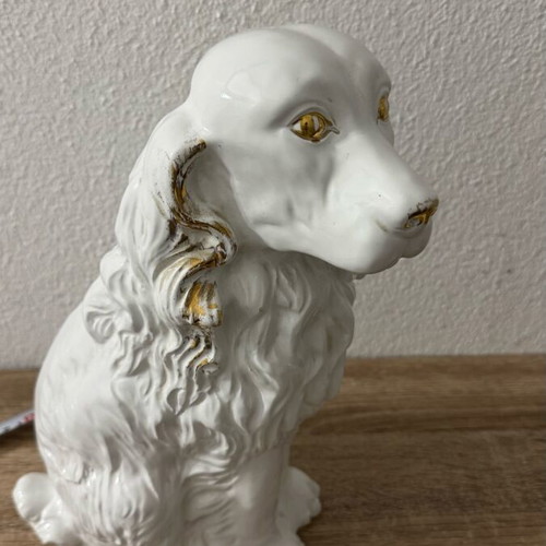 Vintage porcelain dog used, large 29-30 cm