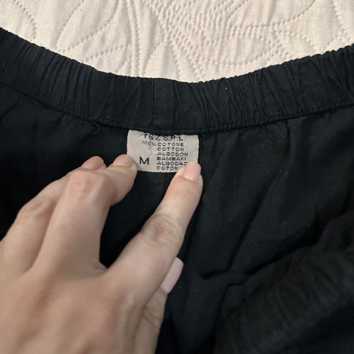 Black Cotton Bermuda Shorts size M new with pockets