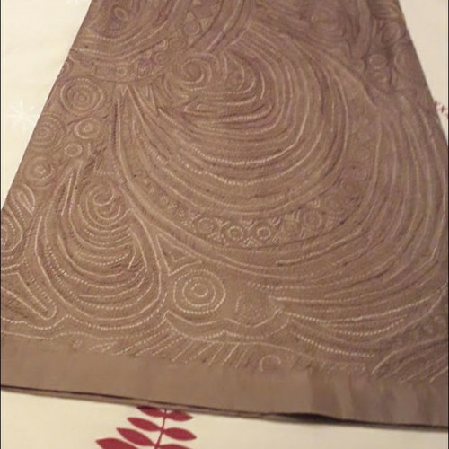 Dress used brown, 100% silk with crystals, size S