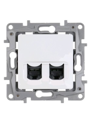 Legrand Niloe Διπλή Πρίζα Δικτύου RJ45 χωρίς Πλαίσιο Τύπου Cat6 σε Λευκό Χρώμα