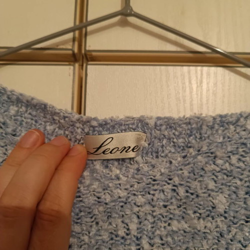 Leone long-sleeve blouse like new, blue, size M