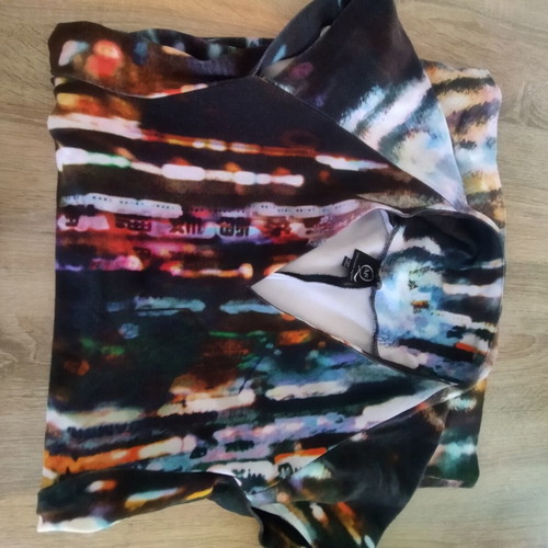 McQ Alexander McQueen 2014 Blurred Neon Light Shift Dress like new, size L