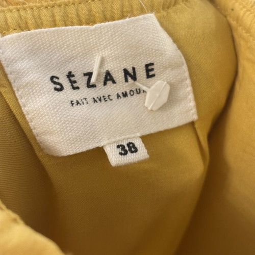 Midi φόρεμα Sezane 100% μεταξωτό σαν καινούργιο, κίτρινο, μέγεθος M