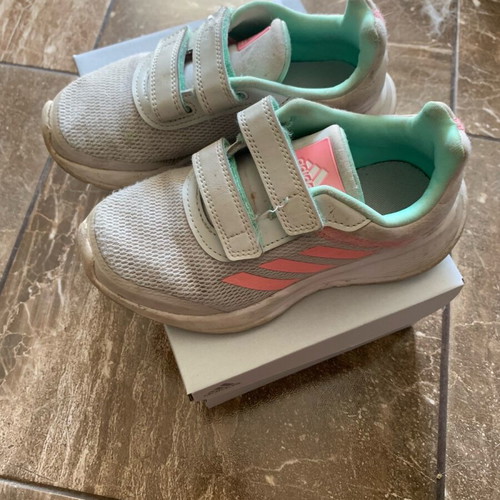 Adidas sneakers used size 29 gray and pink