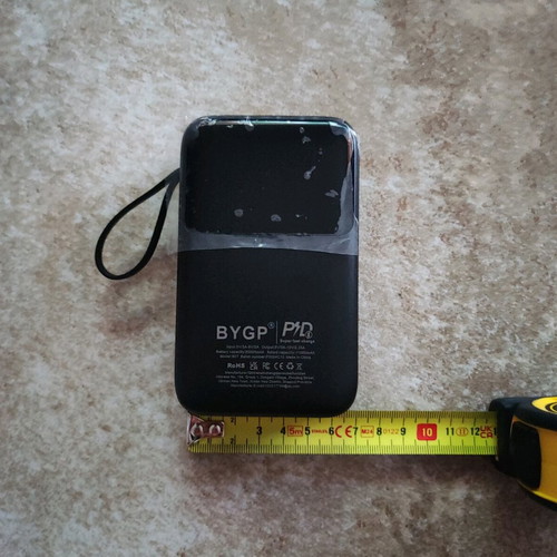 Powerbank 20000mAh black compact new with built-in charging cables