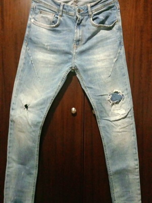 Zara jeans used, blue, skinny fit, size 40