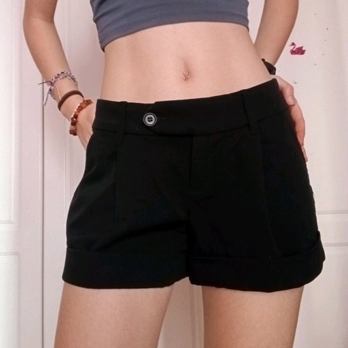 Black shorts like new, worn, sizes S and M