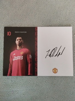 Marcus Rashford Printed Autograph New
