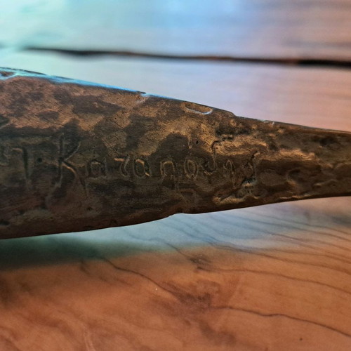 Bronze sculpture Spyros Katapodis used, 25 cm long