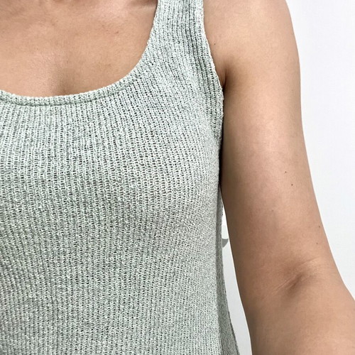 Zara midi ribbed dress used, mint color, size M