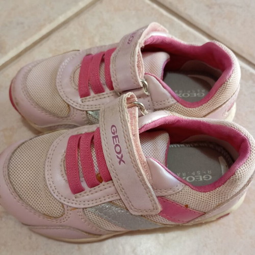 Geox athletic shoes for girl size 24 used, pink