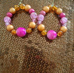 Handmade earrings, 4 pairs, new