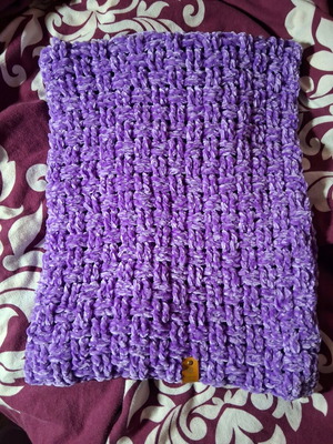 Baby blanket handmade new with hypoallergenic velour yarn