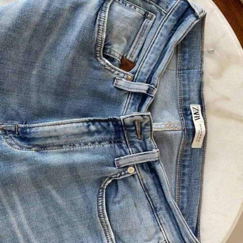 Zara men's denim pants used, light blue
