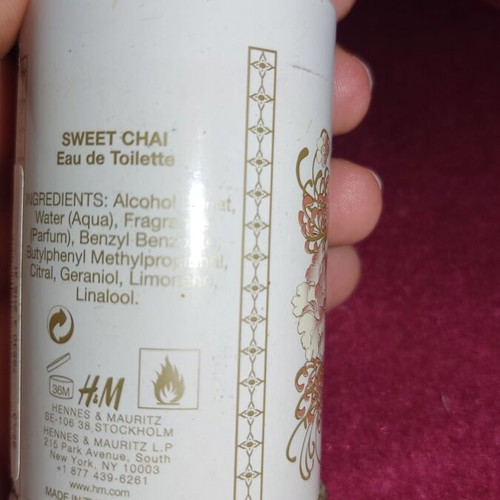 Sweet chai eau de toilette H&M used 10ml