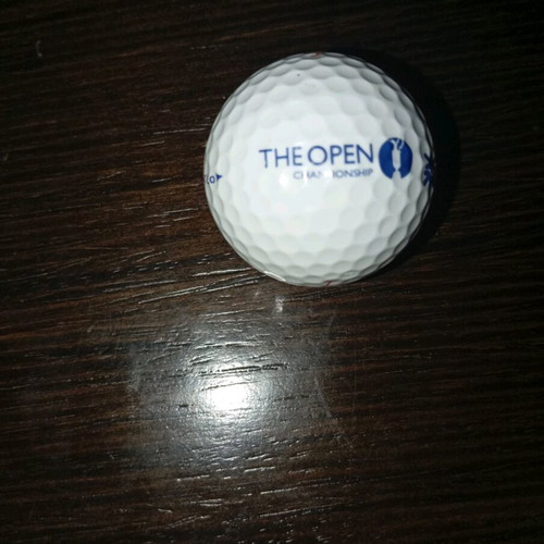 Titleist golf ball used with The Open Championship logos