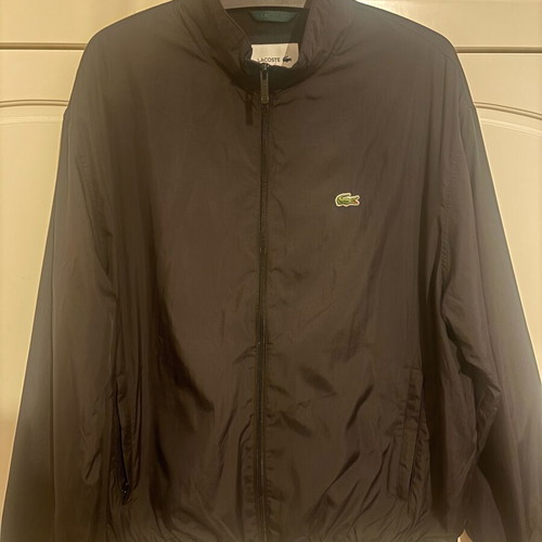 Lacoste Light Windbreaker Jacket New Black Size M