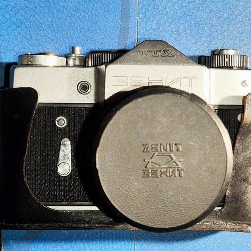 Zenit TTL vintage analog camera with Helios-44M 2/58 lens used