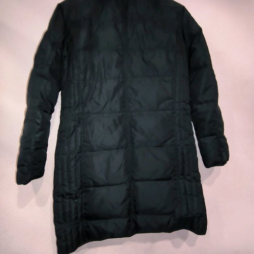 Black long down jacket Read Out size Medium like new