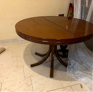 ξυλινη μασιφ Τραπεζαρια - τραπεζι ανοιγομενο και 6 καρεκλες μασιφ (solid wood dining table with chairs)