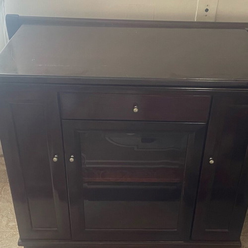 Living room furniture used, walnut with storage compartments