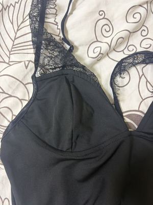 Black lace bodysuit new with adjustable straps