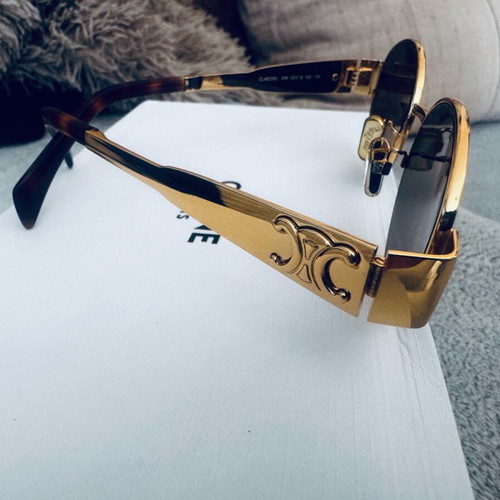 Celine sunglasses like new, green and gold