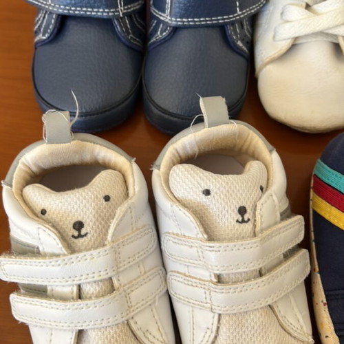 Mathercare baby shoes used, 9 to 12 months, set of 4 pairs