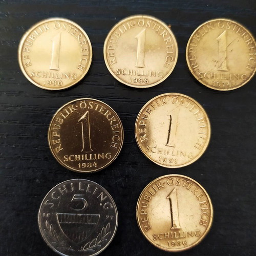 Coins used, pack of 24 pieces from various countries