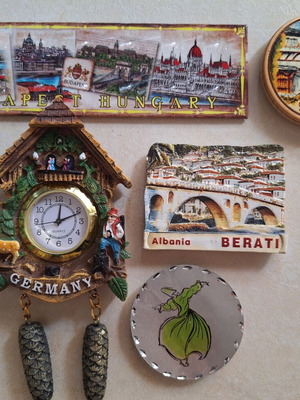Set of five fridge magnets from abroad