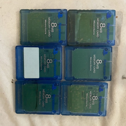 Memory cards for PlayStation 2 pack of 6 like new